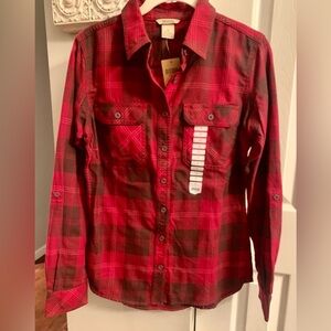Duluth Trading Co Red Plaid Shirt